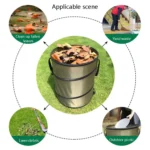 Pop-Up Outdoor Trash Can Lawn Garden Portable Leaves Garbage Bag - Image 7