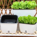 Family Balcony Rectangular Plastic Self-Absorbent Vegetable Growing Pot Flower Pot, Style: - Image 8