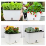 Family Balcony Rectangular Plastic Self-Absorbent Vegetable Growing Pot Flower Pot, Style: - Image 7