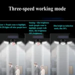 TG-TY080 3-Heads Rotatable Solar Wall Light Outdoor Waterproof Human Body Induction Garden Lawn Lamp - Image 5