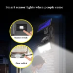 TG-TY085 Solar Outdoor Human Body Induction Wall Light Household Garden Waterproof Street Light wIth Remote Control, Spec: - Image 3