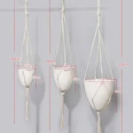 Handmade Hemp Rope Hanging Plastic Water Storage Flowerpot, Size: D03 Caliber 11.5cm - Image 3