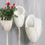 Handmade Hemp Rope Hanging Plastic Water Storage Flowerpot, Size: D03 Caliber 11.5cm - Image 5