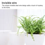 Wire Hanging Plastic Flowerpot With Automatic Water Absorption And Frosted Surface - Image 3