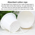 Wire Hanging Plastic Flowerpot With Automatic Water Absorption And Frosted Surface - Image 5