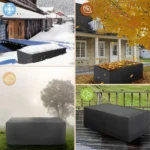 Outdoor Oxford Cloth Furniture Cover Garden Dustproof Waterproof And UV-Proof Table And Chair Protective Cover - Image 7
