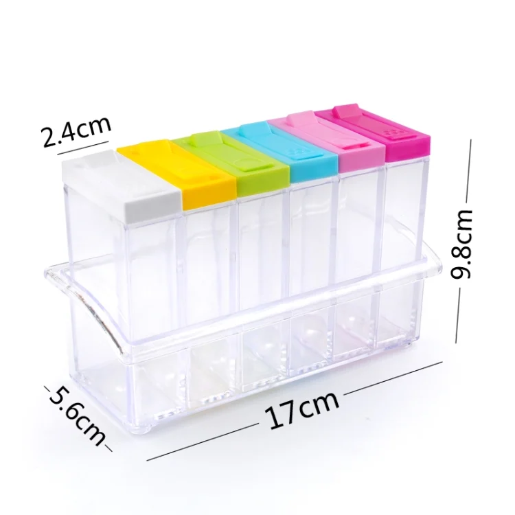 TBD0583773_2.webp 6 PCS/Set Transparent Spice Seasoning Box Storage Bottle - Image 3