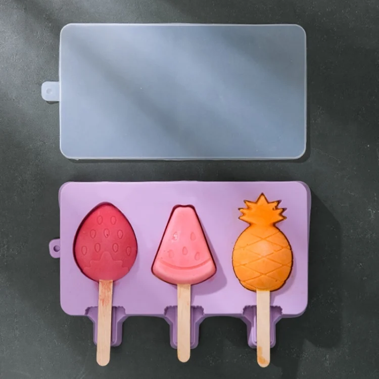 TBD058405605.webp Homemade Children Cute Silicone Cartoon Popsicle Ice Cream Mould - Image 1