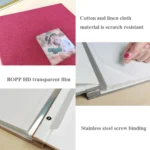 10 Inch 20 Pages/40P Cloth Photo Album Self-Adhesive DIY Laminated Photo Album - Image 6
