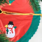 90cm Wavy Green Edge Christmas Tree Skirt Non-Woven Christmas Festival Decoration - Image 5