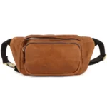 6364 Men Casual Messenger Chest Bag Retro Leather Multifunctional Waist Bag
