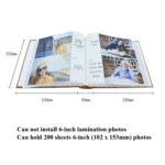4R 6 Inch 200 Sheets Cloth Photo Album Baby Growth Memorial Album Interstitial Album - Image 6