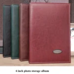 6 Inch 240 Sheets Leather Cover Photo Album Family Memorial Album Interstitial Album - Image 2