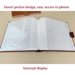 5R 7 Inch 200 Sheets PU Leather Photo Album Interstitial Photo Album Postcard Storage Book - Image 3
