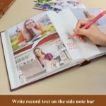 5R 7 Inch 200 Sheets PU Leather Photo Album Interstitial Photo Album Postcard Storage Book - Image 4