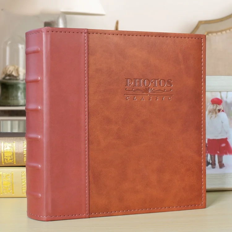 TBD0584722401B.webp 5R 7 Inch 200 Sheets Leather Photo Album Paper Core Insert Album - Image 1