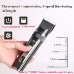 BF-868 LCD Digital Display Electric Hair Clipper Baby Children Adult Electric Hair Clipper Set - Image 4