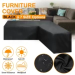Outdoor Garden Furniture Corner Sofa Cover Dustproof Table Cover - Image 5
