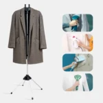 1.6m 3 in 1 Hanging Ironing Bracket Hanger Telescopic Metal Rod Mount - Image 2