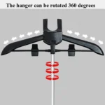 1.6m 3 in 1 Hanging Ironing Bracket Hanger Telescopic Metal Rod Mount - Image 5