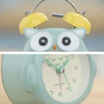 3 Inch Children Cartoon Owl Luminous Silent Bedside Snooze Small Alarm Clock - Image 3