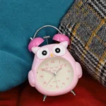 3 Inch Children Cartoon Owl Luminous Silent Bedside Snooze Small Alarm Clock - Image 5
