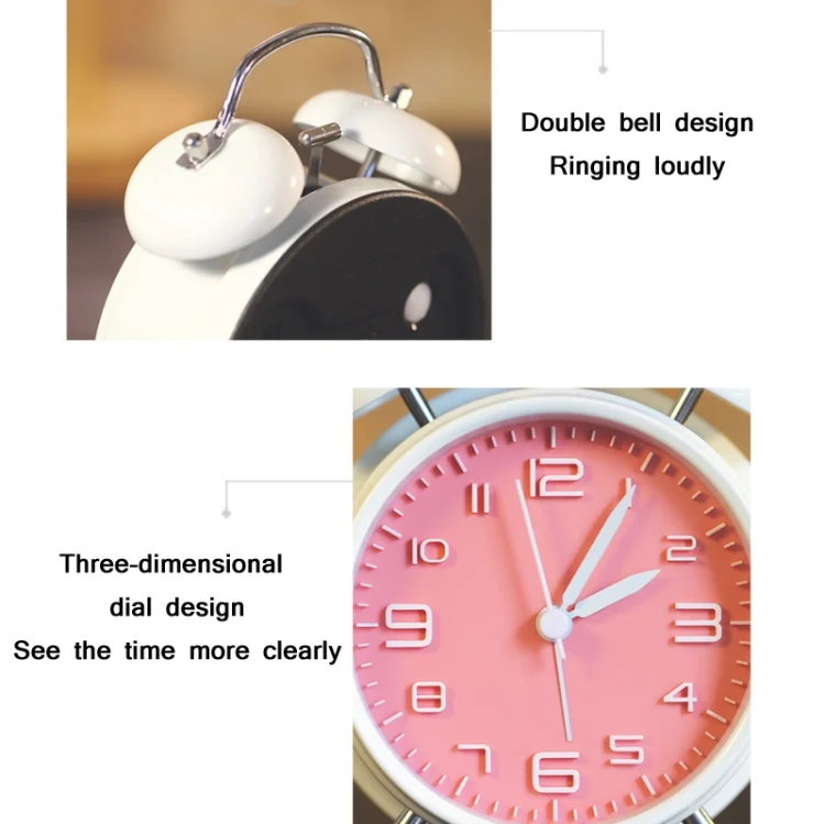 TBD0585081601_B1.webp 4 Inch Bedroom Bedside Stereo Digital Silent Alarm Clock With Light - Image 2