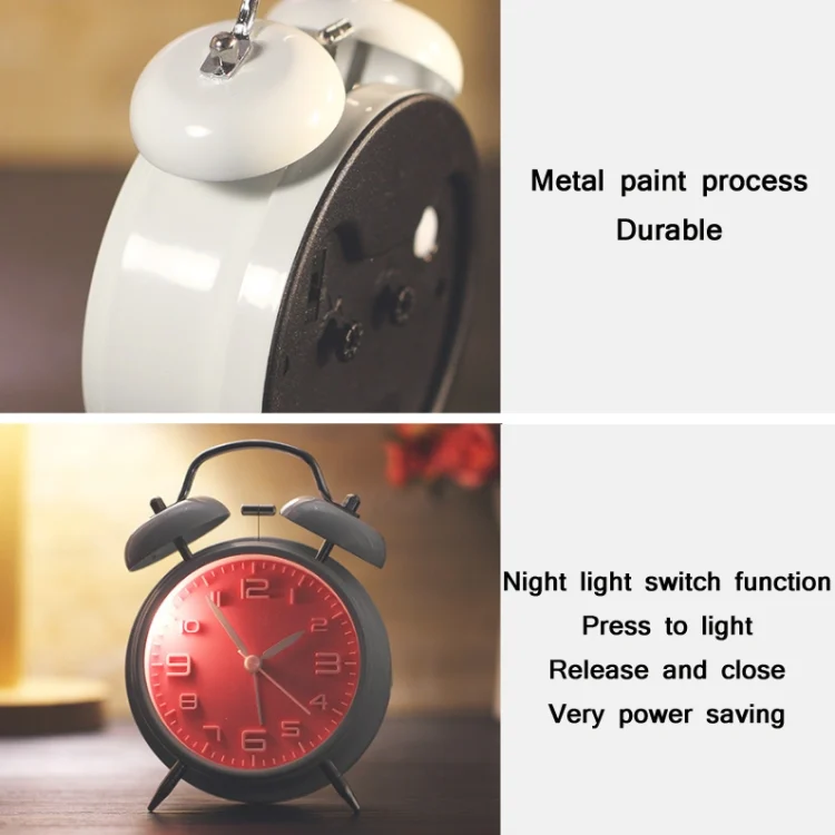 TBD0585081601_B3.webp 4 Inch Bedroom Bedside Stereo Digital Silent Alarm Clock With Light - Image 4