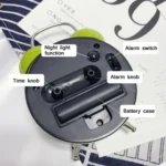Children Cartoon Apple-Shaped Bedside Mute Desk Clock Metal Bell Digital Alarm Clock - Image 4