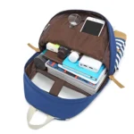 3 PCS/Set Canvas Leisure Backpack Large Capacity Printed School Bag - Image 3