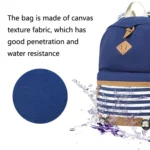 3 PCS/Set Canvas Leisure Backpack Large Capacity Printed School Bag - Image 5