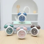 Bedroom Desktop Metal Digital Mechanical Alarm Clock Living Room Silent Clock With Night Light - Image 2