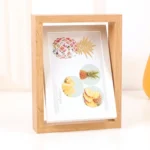 Wooden Rotating Double-Sided Swinging Table Photo Frame Size: