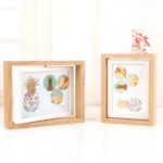 Wooden Rotating Double-Sided Swinging Table Photo Frame Size: - Image 6