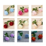5pcs JC0055 Continental Core Flower Beam Wedding Simulation Flower Home Artificial Silk Flower - Image 2