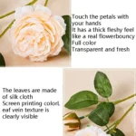 5pcs JC0055 Continental Core Flower Beam Wedding Simulation Flower Home Artificial Silk Flower - Image 4