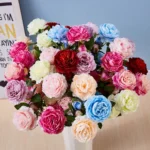 5pcs JC0055 Continental Core Flower Beam Wedding Simulation Flower Home Artificial Silk Flower - Image 6