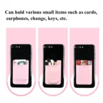 Stretch Lycra Mobile Phone Back Sticker Card Holder Phone Back Wallet Bus Bank Card Holder - Image 4