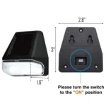 2 PCS Solar Wall Lamp Outdoor Rainfall Garden Decoration Stairs Light Fence LED Wall Light - Image 2