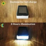 2 PCS Solar Wall Lamp Outdoor Rainfall Garden Decoration Stairs Light Fence LED Wall Light - Image 3
