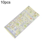 10pcs RBJLT Corner Plane Stickers Account Diary Decoration Hot Stamping Cartoon Stickers