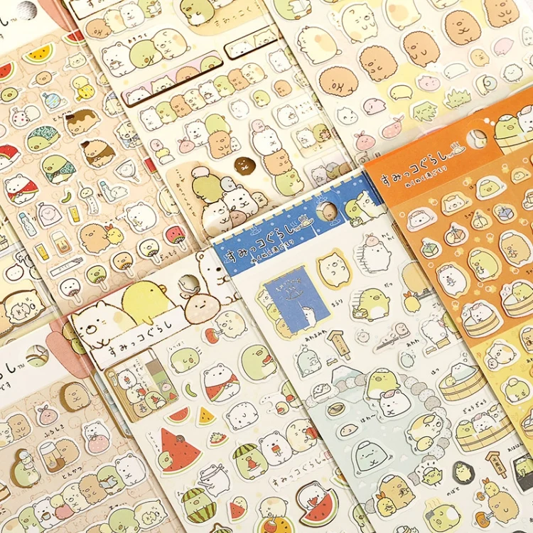 TBD0585880201_B3.webp 10pcs RBJLT Corner Plane Stickers Account Diary Decoration Hot Stamping Cartoon Stickers - Image 4
