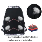 3 PCS / Set 2035 Printed Backpack Large-Capacity Leisure Computer Backpack Student School Bag - Image 6