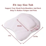 Machine Washable Mesh Cloth 3D Wave Bathtub Pillow Bathroom Bath Headrest - Image 2