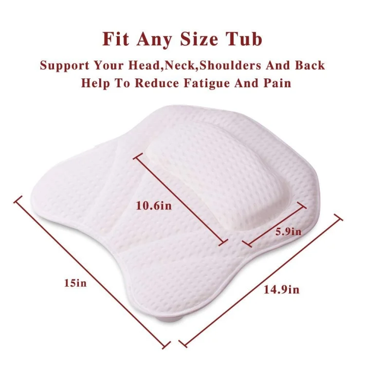 TBD0586478401_B1.webp Machine Washable Mesh Cloth 3D Wave Bathtub Pillow Bathroom Bath Headrest - Image 2