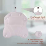 Machine Washable Mesh Cloth 3D Wave Bathtub Pillow Bathroom Bath Headrest - Image 4