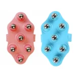 Seven-ball Massager Multifunctional Five-element Meridian Brush Lymphatic Dredging Roller-ball Massager, Shape: Ordinary  Pink - Image 5