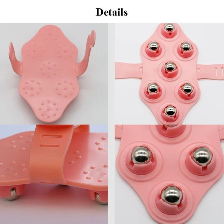 TBD0586806301_B2.webp Seven-ball Massager Multifunctional Five-element Meridian Brush Lymphatic Dredging Roller-ball Massager, Shape: Ordinary  Pink - Image 3