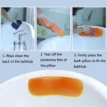 T5 PU Foam Sponge Bathtub Pillow Hotel Bath Head Pillow - Image 7