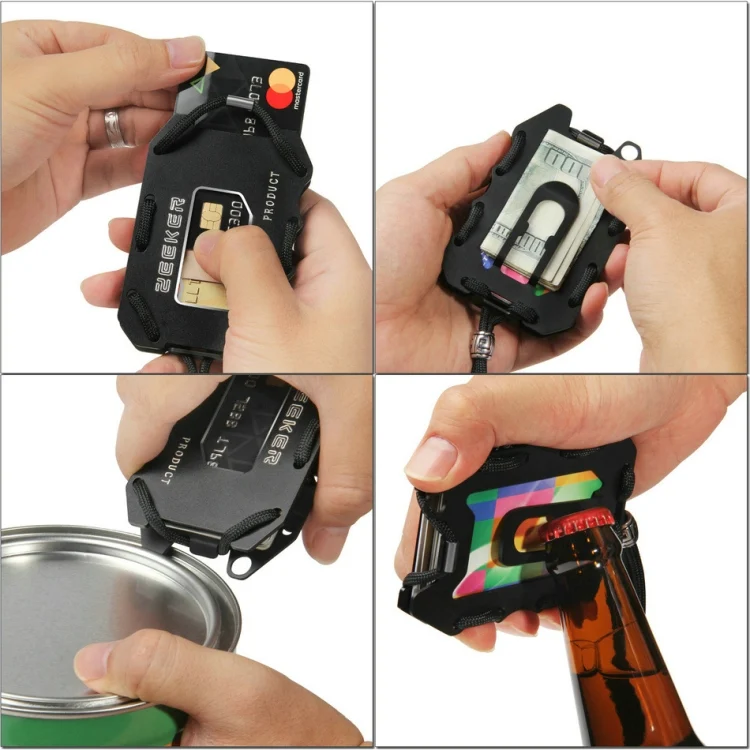 TBD0587453401_B4.webp ZEEKER Metal Card Holder RFID Multifunctional EDC Wallet Large Capacity Minimalist Card Holder With Bottle Opener Function - Image 5